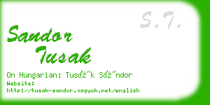 sandor tusak business card